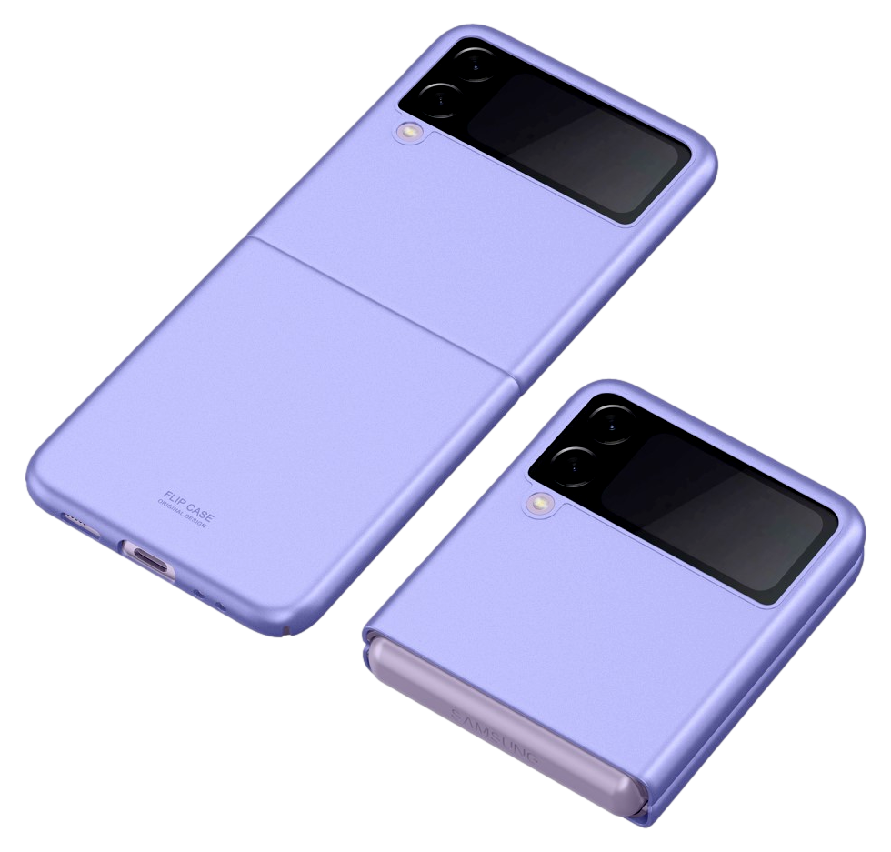 Matte Hard Case Cover til Samsung Galaxy Z Flip 3-Lilla