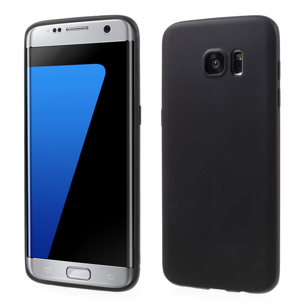 Doo Cover Til Samsung Galaxy S7 Edge I Silikone-Sort Samsung Galaxy S7 Edge