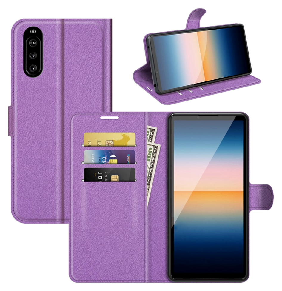 Graviera Flip Cover til Sony Xperia 10 III-Lilla