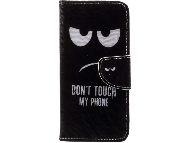 Don't Touch My Phone flipcover i PU læder til Huawei P20 Lite