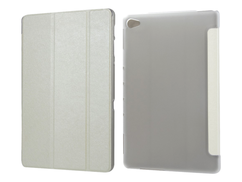 Magnetisk Tri-Fold Cover til Huawei MediaPad M5 Lite 10-Hvid