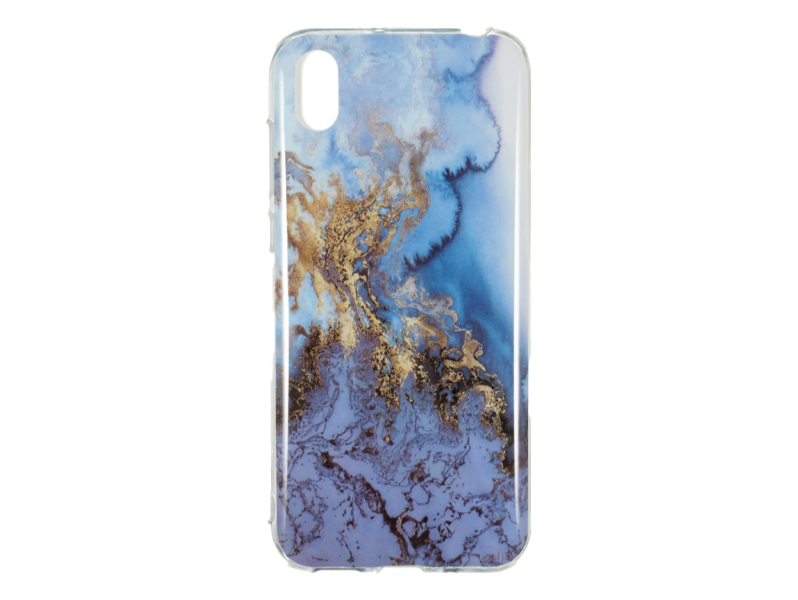 Marble TPU Cover til Huawei Y5 (2019)-Blå