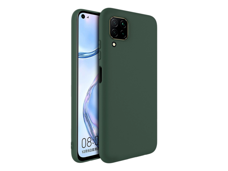 Matte TPU Cover til Huawei P40 Lite-Mørkegrøn