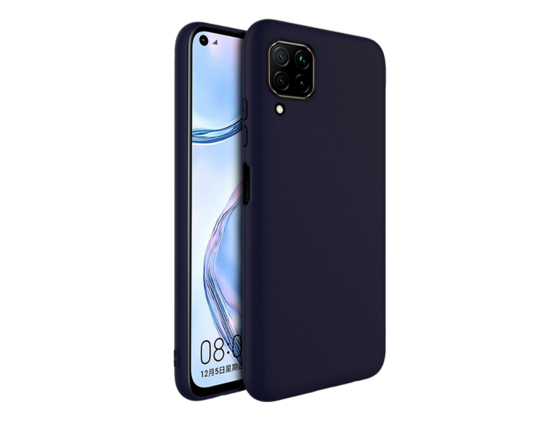 Matte TPU Cover til Huawei P40 Lite-Mørkeblå