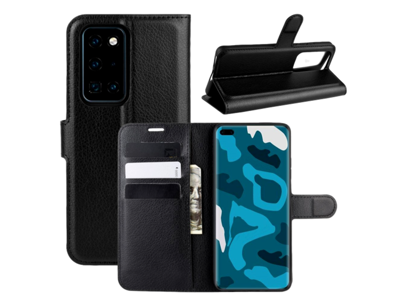 Graviera Flip Cover til Huawei P40 Pro-Sort