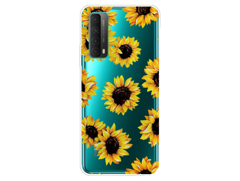 Transparent Sunflower TPU Cover til Huawei P Smart (2021)
