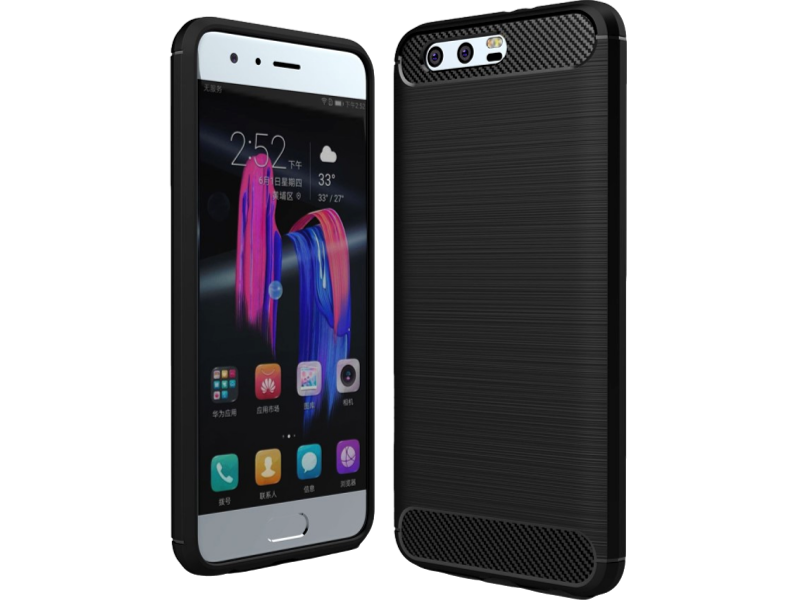 Carbon fiber TPU cover til Huawei Honor 9-Sort