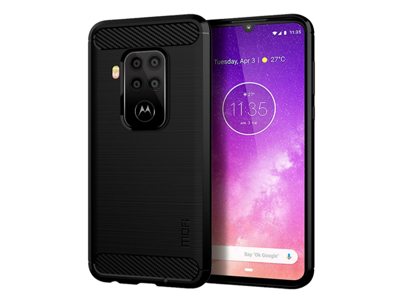 Carbon TPU Cover til Motorola One Zoom