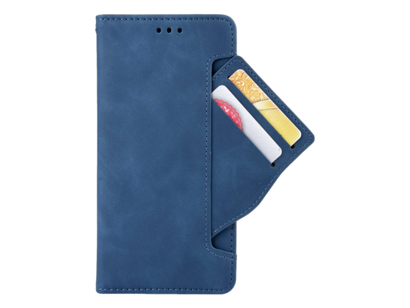 Kortholder Flip Cover til Motorola One Hyper-Blå
