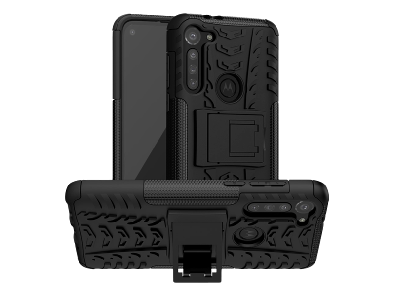 Hybrid Cover m. Kickstand til Motorola Moto G8 Power