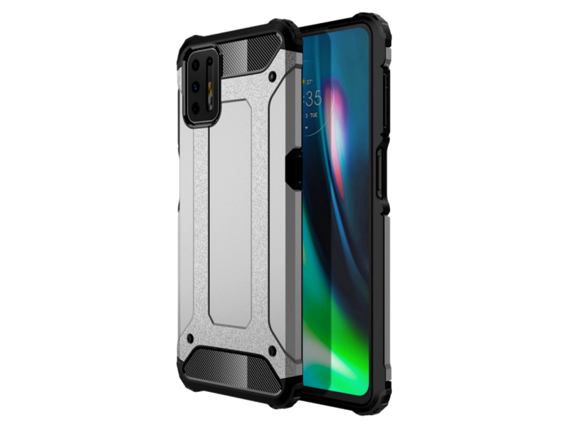 Armor Cover til Motorola Moto G9 Plus-Sølv