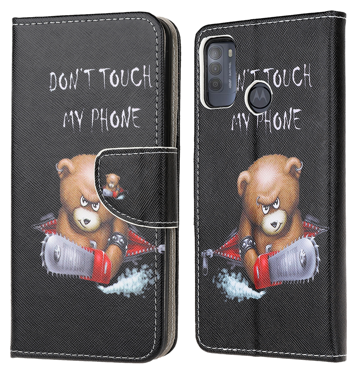 Angry Bear Flip Cover til Motorola Moto G50