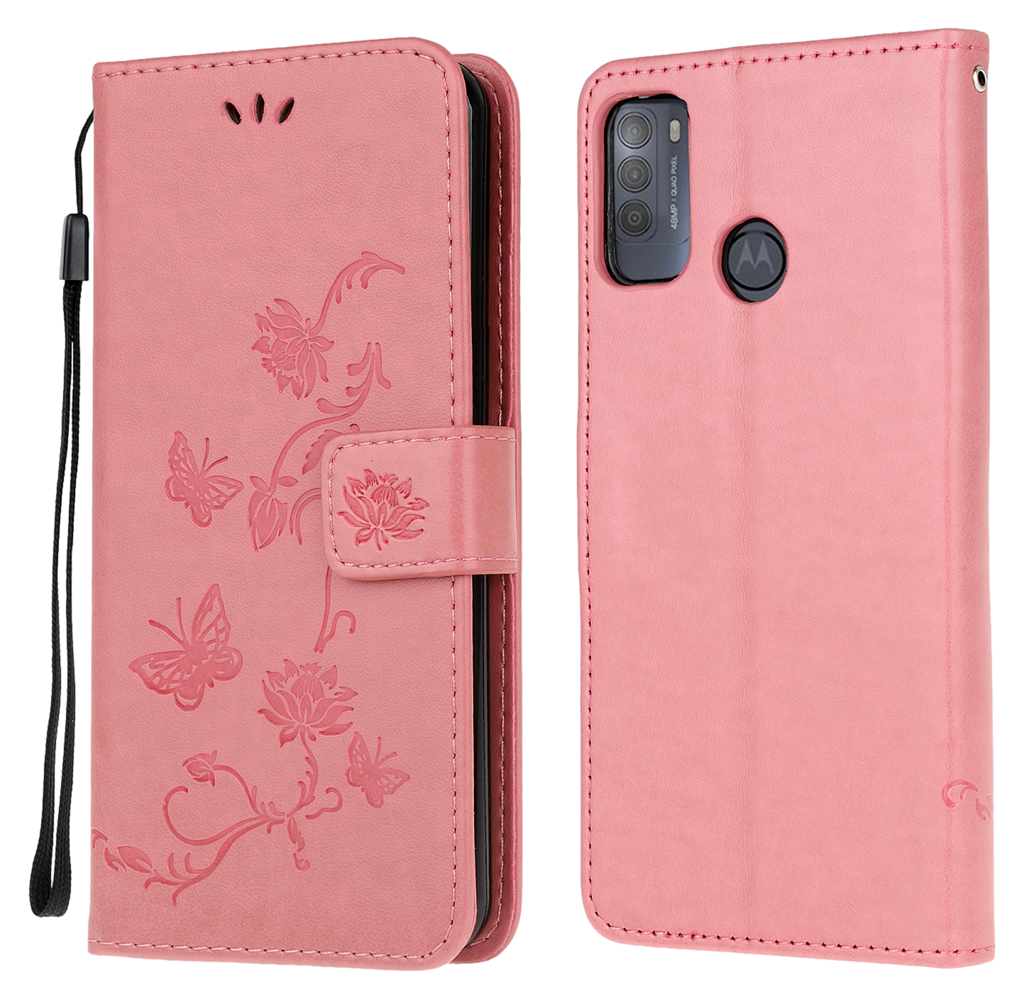 Lino Flip Cover til Motorola Moto G50-Pink