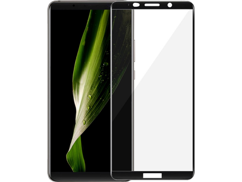 Buet Hærdet Beskyttelsesglas til Huawei Mate 10 Pro-Sort