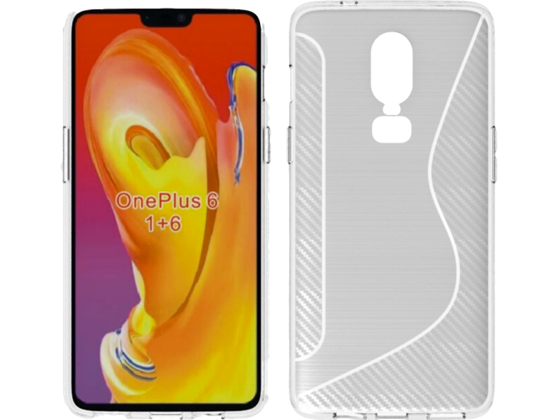 Carbon Fiber TPU Cover til OnePlus 6