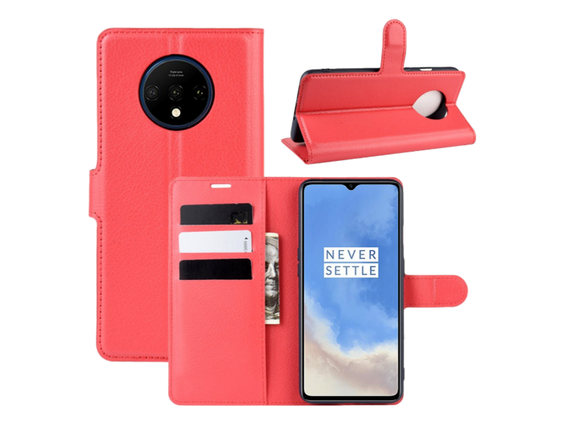 Graviera Flip Cover til OnePlus 7T-Rød