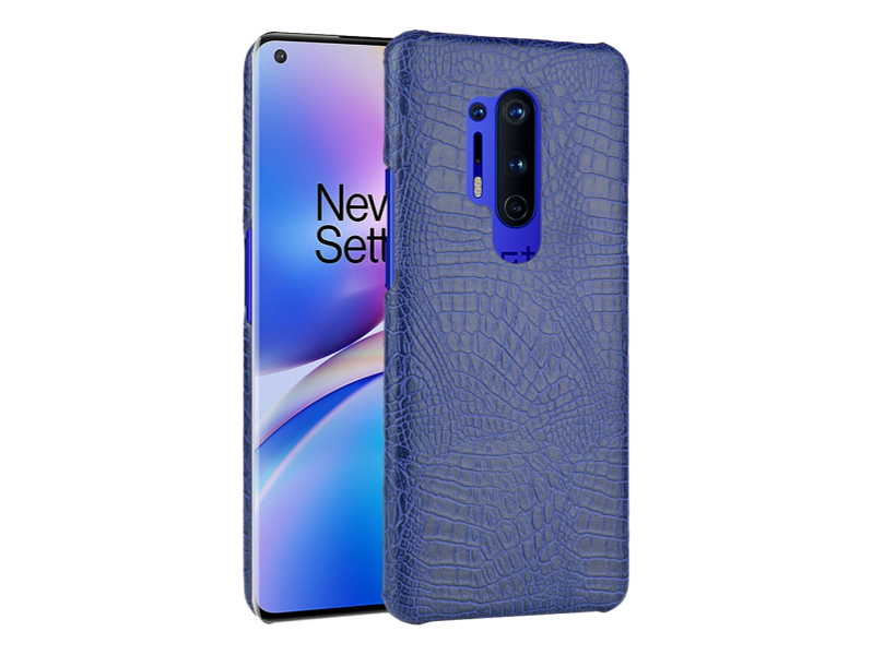 Crocodile Cover til OnePlus 8 Pro-Blå