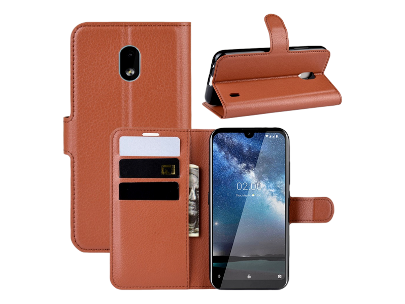 Graviera Flip Cover til Nokia 2.2-Brun