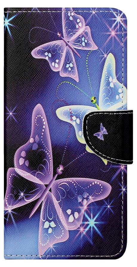 Purple Butterfly Flip Cover til Nokia 5.4