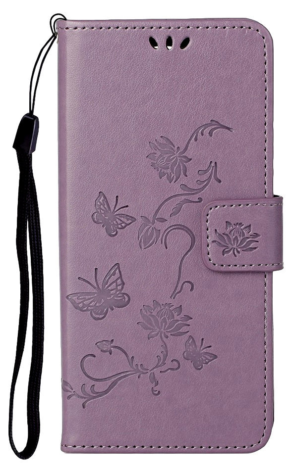 Butterfly Flower Flip Cover til Nokia 5.4-Lilla