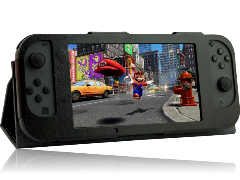Læder Cover til Nintendo Switch + Joy-Cons