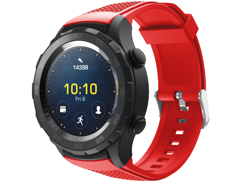 Evermart Silicone Rem Til Samsung Galaxy Watch Active 2 40/44Mm-Rød Samsung Galaxy Watch Active 2 40/44Mm