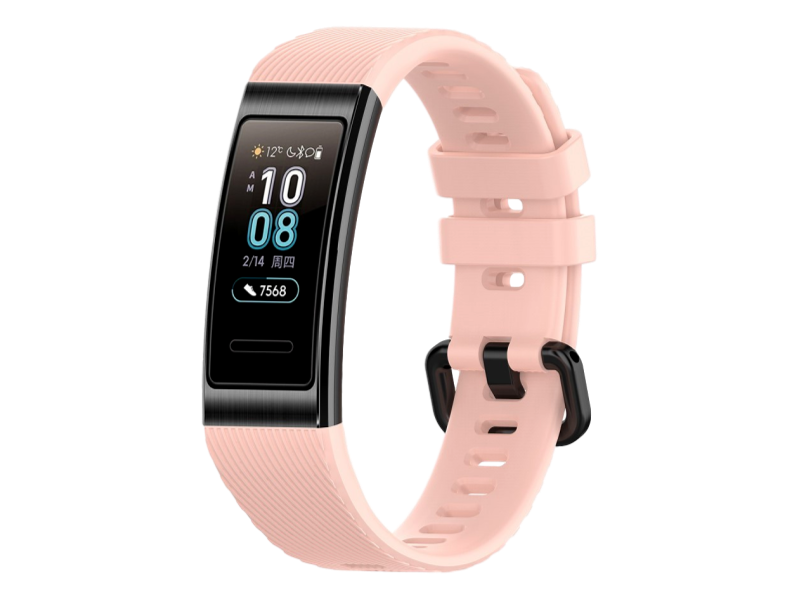 Silicone Rem Til Huawei Band 4 Pro-Pink Huawei Band 4 Pro