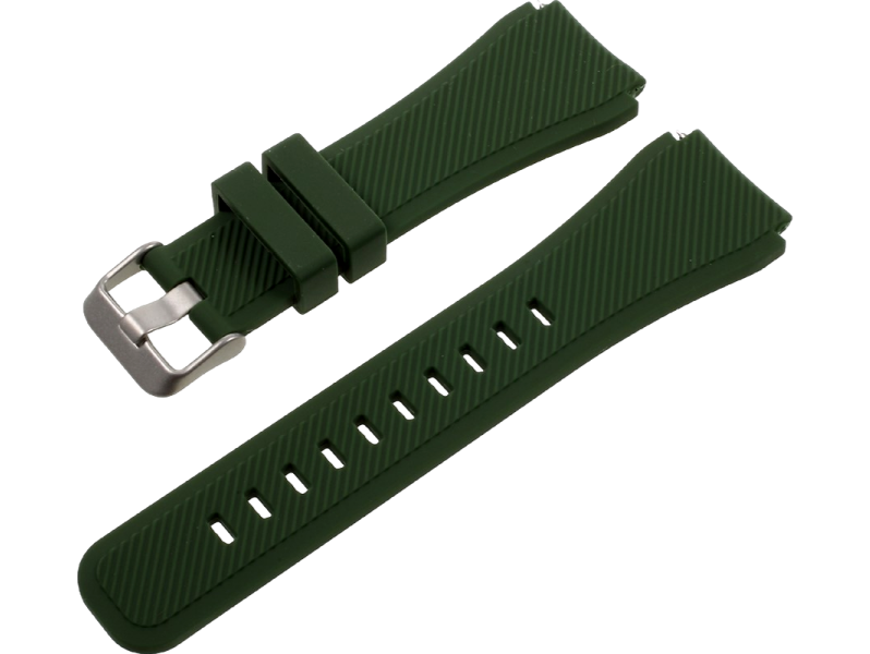 Silicone rem til Samsung Gear S3 / Galaxy Watch 46mm-Mørkegrøn