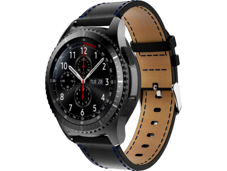 Terni Rem I Genuine Læder Til Samsung Gear S3 / Galaxy Watch 46Mm-Sort