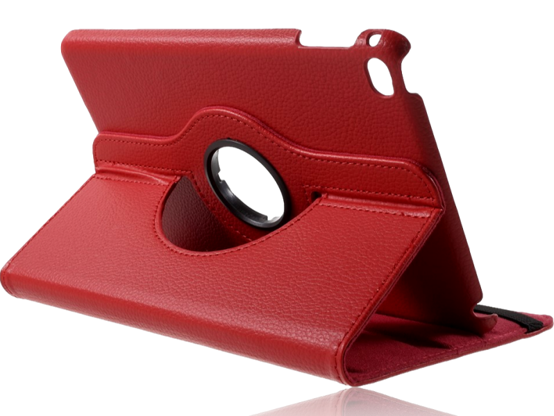Laggan 360 Graders Flipcover I Pu Læder Til Ipad Mini 4-Rød Ipad Mini 2 / 3 / 4