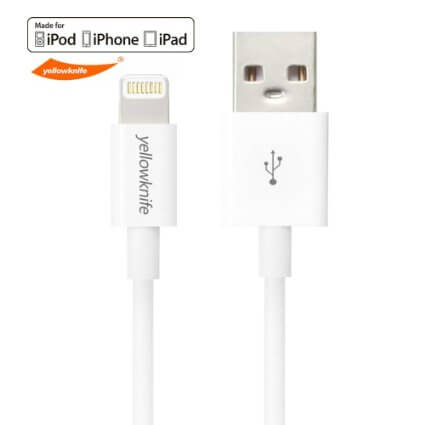 Yellowknife oplader til iPhone / iPad / iPod - MFi Lightning kabel med USB