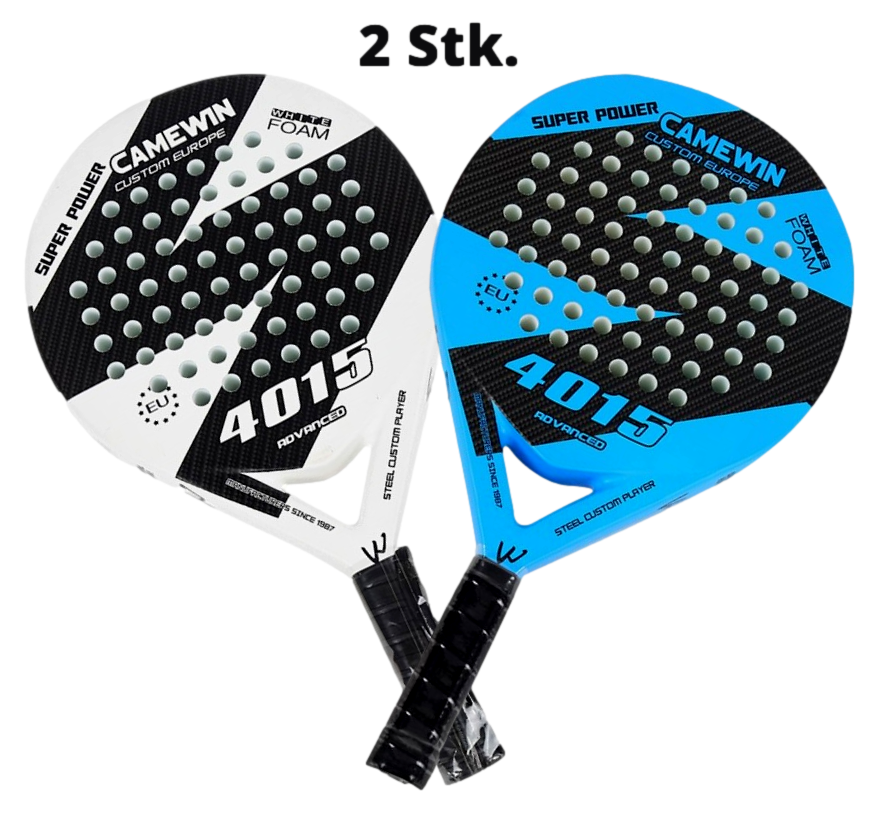  2 Stk. Advanced Padel Bat-Hvid & Blå