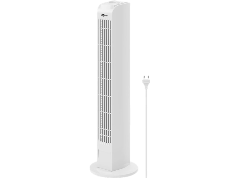 Hvid Tårnventilator m. Rotation