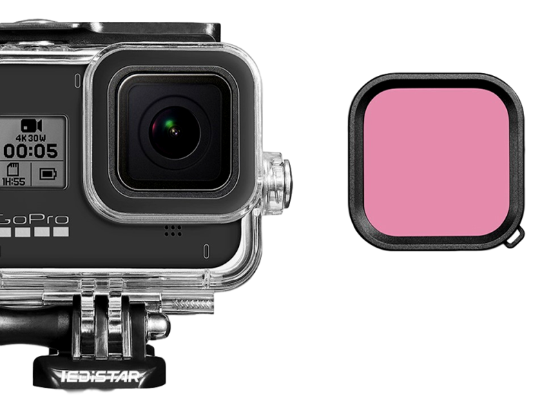 Dykkerfilter til GoPro Hero 8 Black-Pink