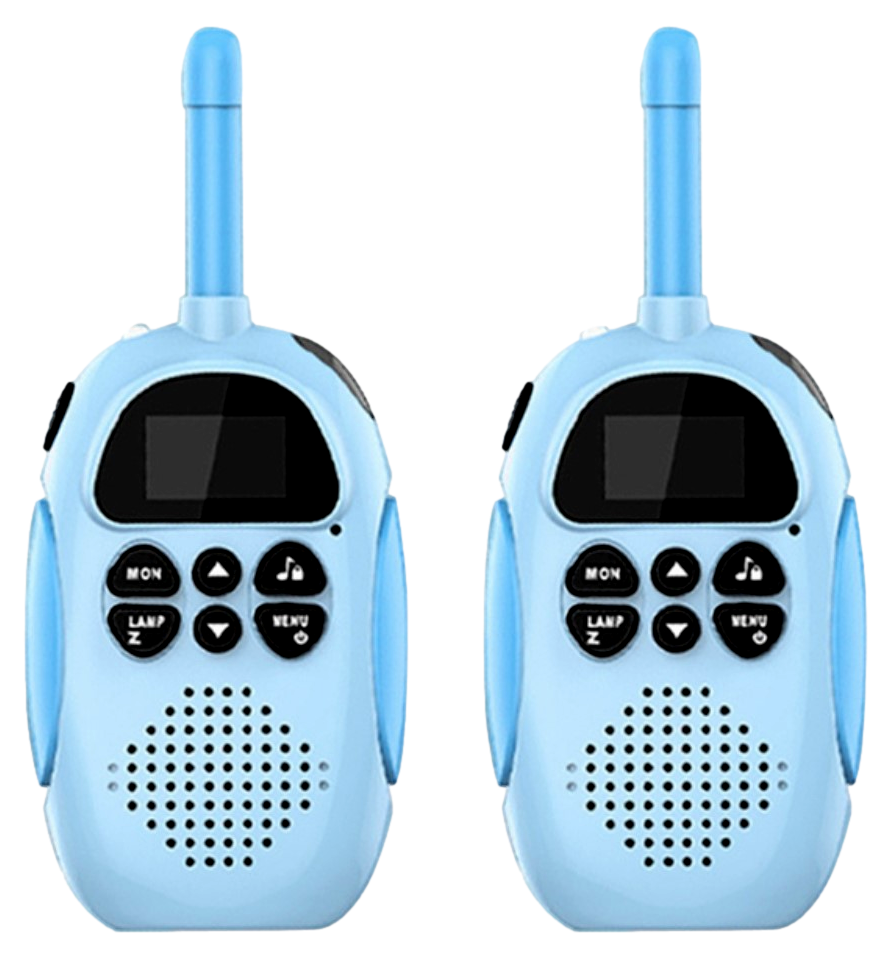  B&oslash;rne Walkie Talkies m. Indbygget Batteri -Bl&aring;