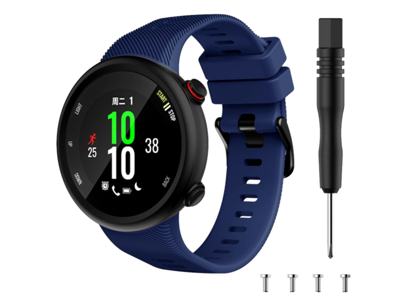 Silicone Rem Til Garmin Forerunner 45S / 45L Og Garmin Swim 2-Mørkeblå