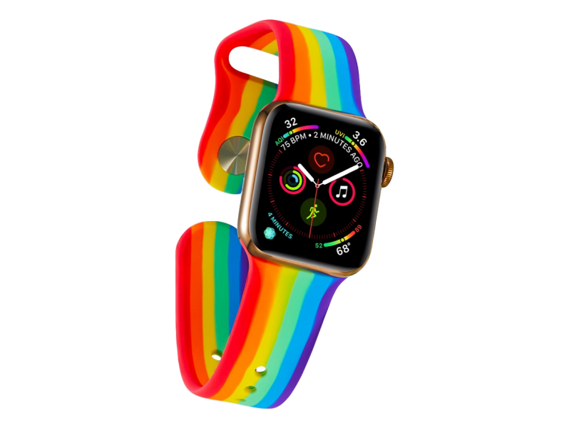 Rainbow rem Silikone til Apple Watch 7 - 41 mm
