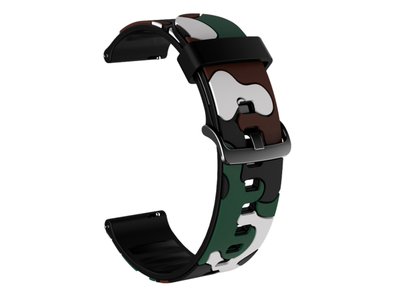 Camouflage rem til Samsung Gear S3 / Galaxy Watch 46mm-Mørkegrøn