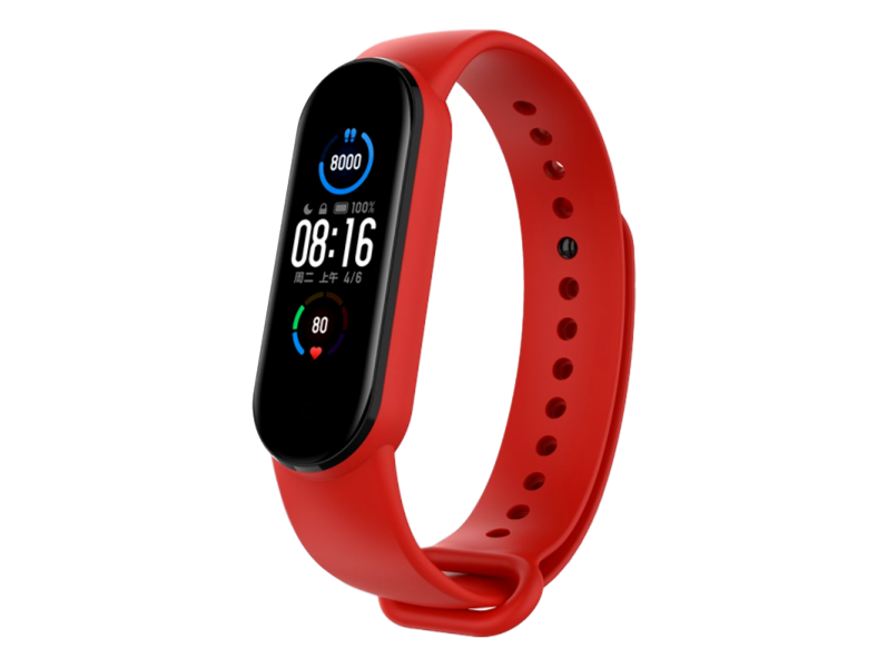 Silikone rem til Xiaomi Mi Band 5 / 6-Rød