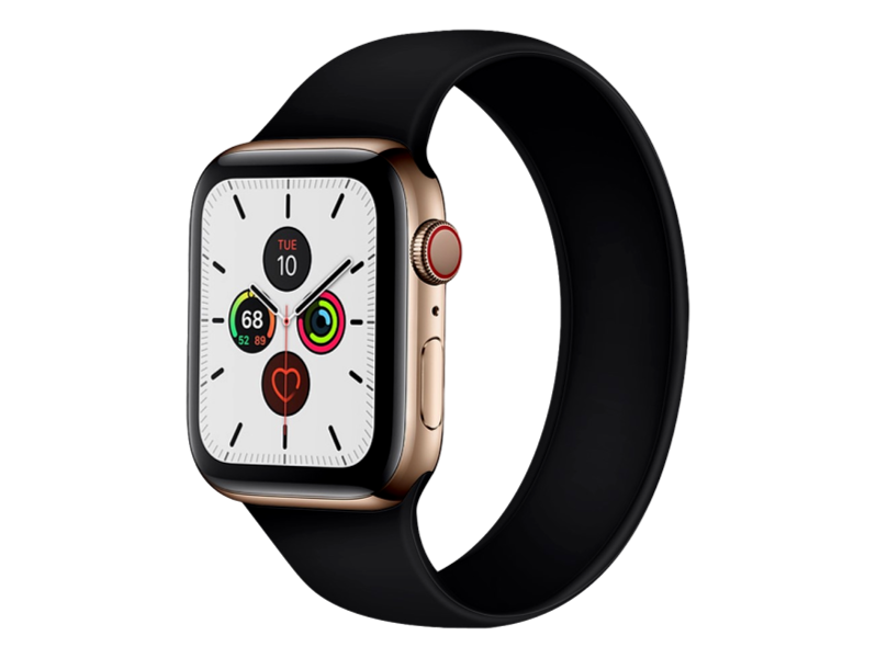 Silikone Rem til Apple Watch 5 40 mm i Solo Loop design - str. L