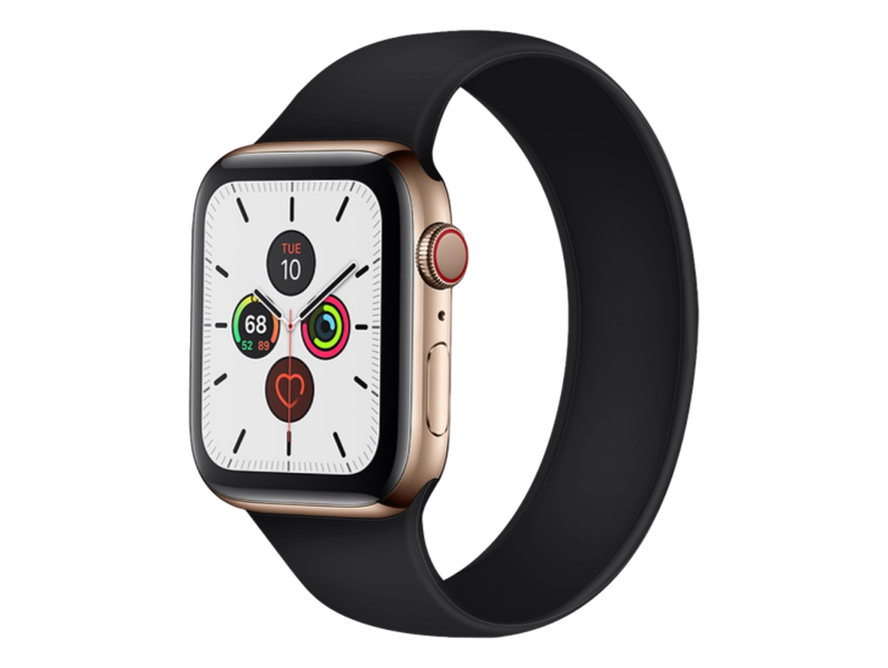 Silikone Rem til Apple Watch 4 44 mm i Solo Loop design - str. L