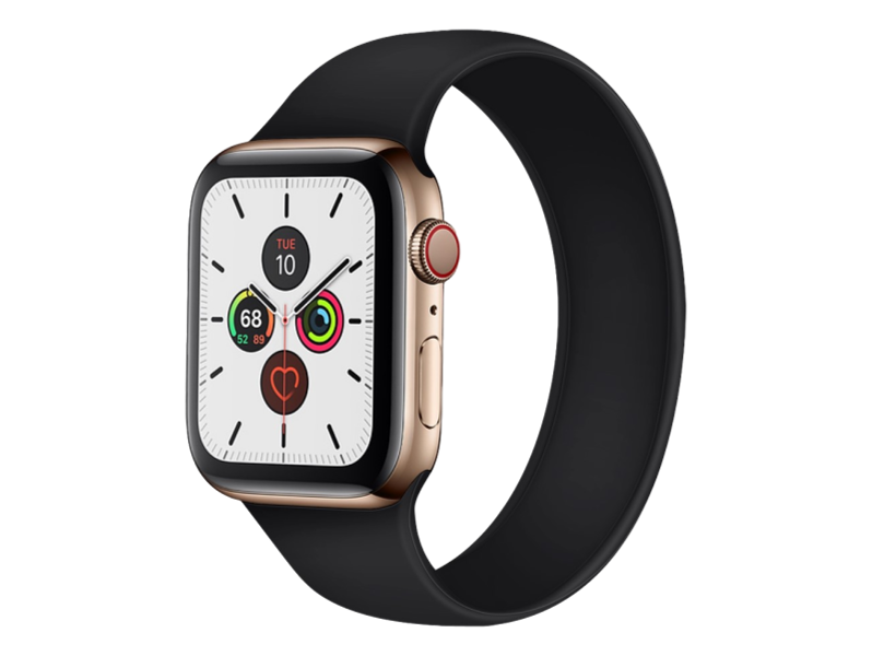Silikone Rem til Apple Watch 5 44 mm i Solo Loop design - str. L