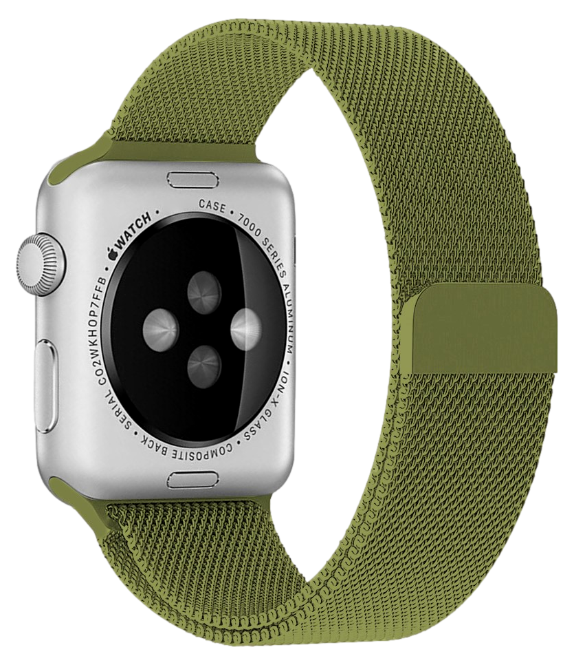 5: Mesh urlænke i rustfrit stål til Apple Watch -Grøn-38 / 40 mm