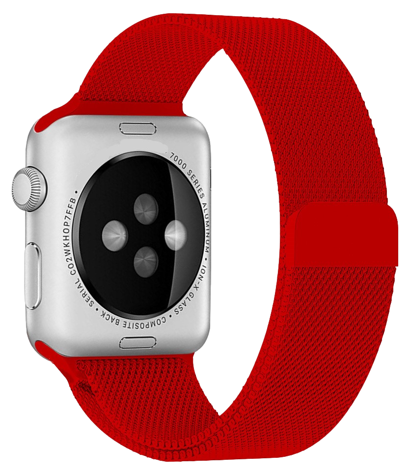 Mesh urlænke i rustfrit stål til Apple Watch-Rød-42 / 44 mm