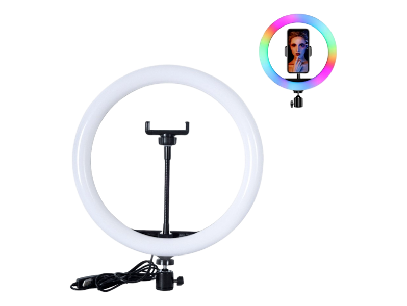 33 CM Selfie Ring Lys m/ RGB