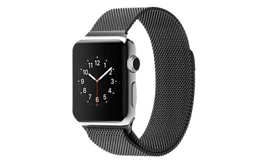 Sort Mesh Urlænke I Rustfrit Stål Til Apple Watch - 38/40Mm