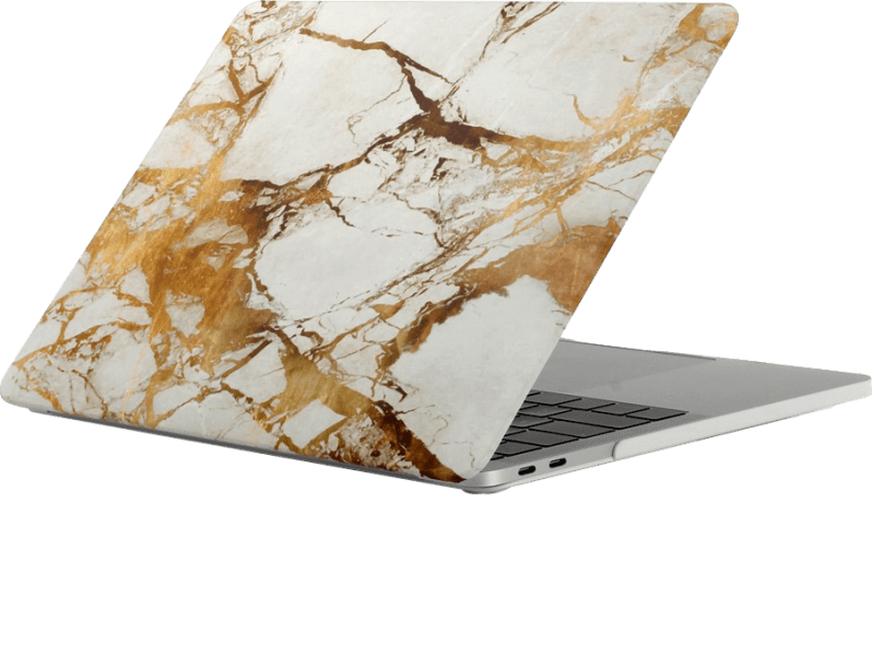 Guld Marmor Cover til Macbook Pro 13" M1 2020 (A2338)