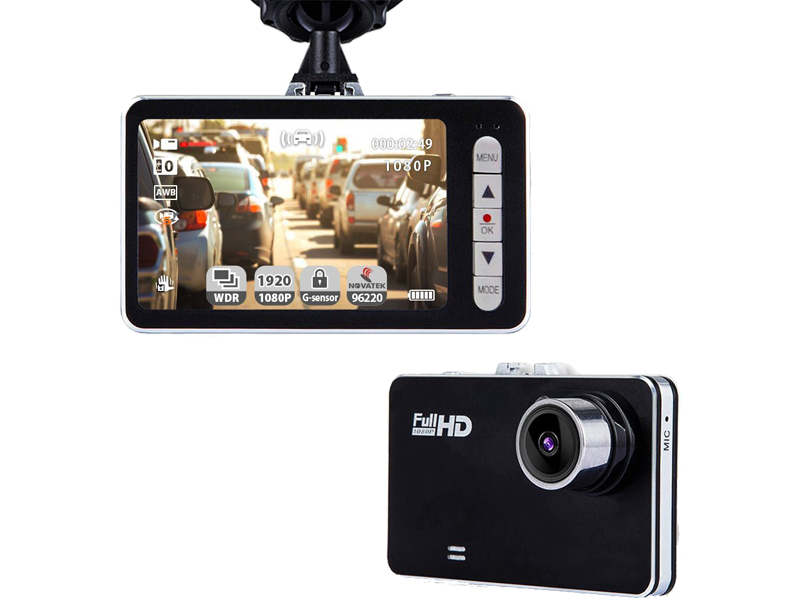 W1 Dashcam Med Fuld Hd & Lcd Skærm Tilbehør Til Bil