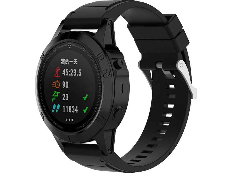 Silicone Rem Til Garmin Tactix Bravo / Charlie-Sort Garmin Tactix Bravo