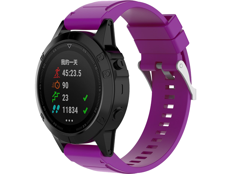 Silicone rem til Garmin Fenix 3 / 3 HR / 5X / 5X Plus / 6X / 6X Pro-Lilla